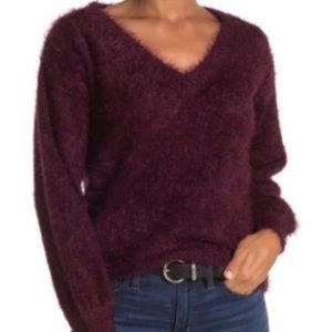 Philosophy Fussy Deep Purple V-neck Sweater. Size XS